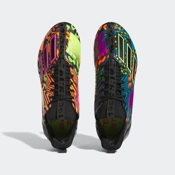 Adidas Adizero Spark 12.0 Men Size 12 Mismatch Football Cleats Neon GV9087 NEW main image 7